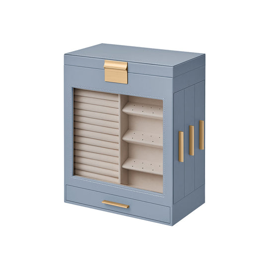 Multi Layer Jewelry Organizer Box | Glass Window And Mirror