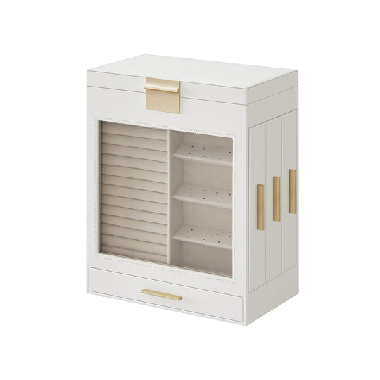 Multi Layer Jewelry Organizer Box | Glass Window And Mirror