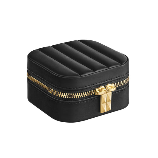 Travel Jewelry Case | Zippered Organizer With Built In Mirror