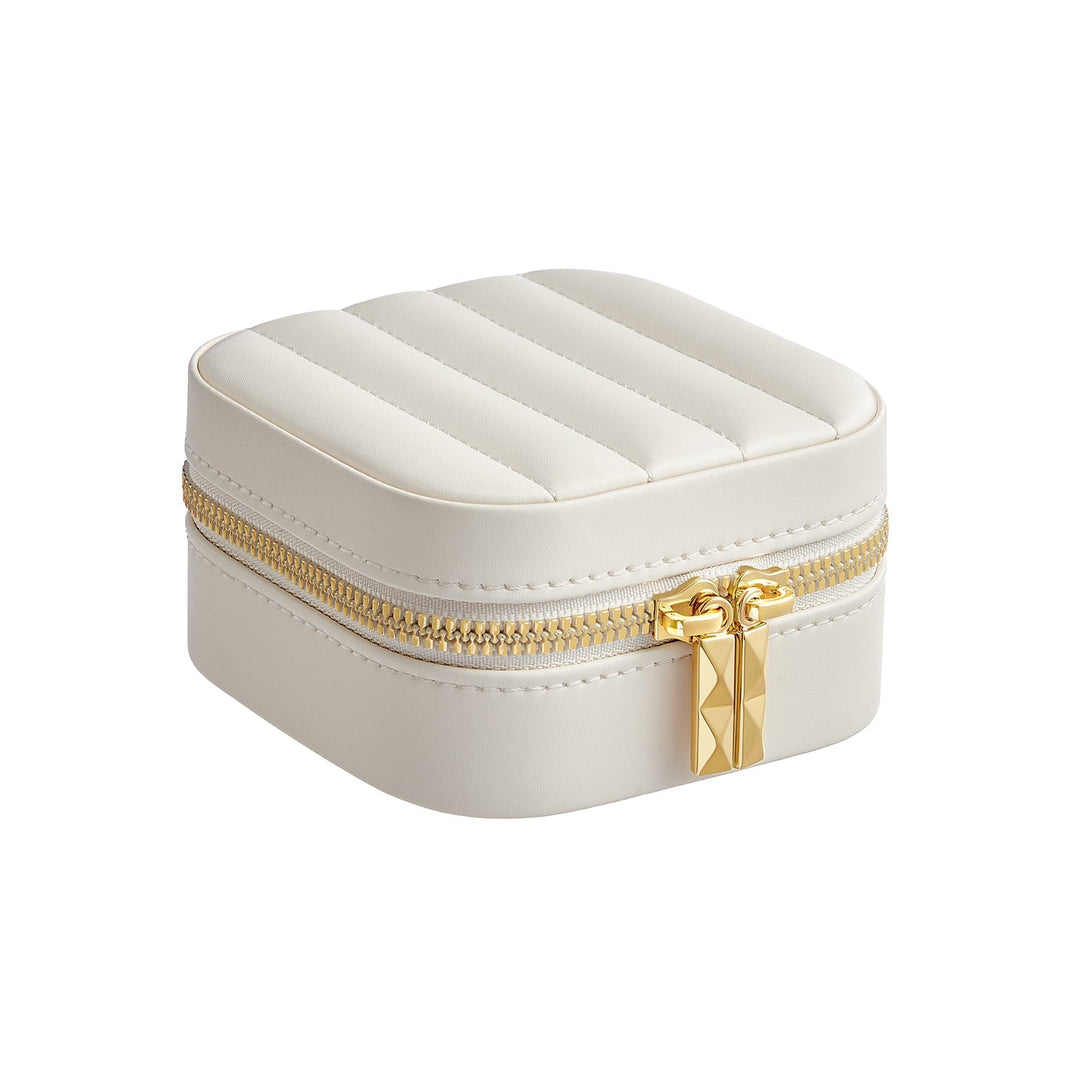 Travel Jewelry Case | Zippered Organizer With Built In Mirror