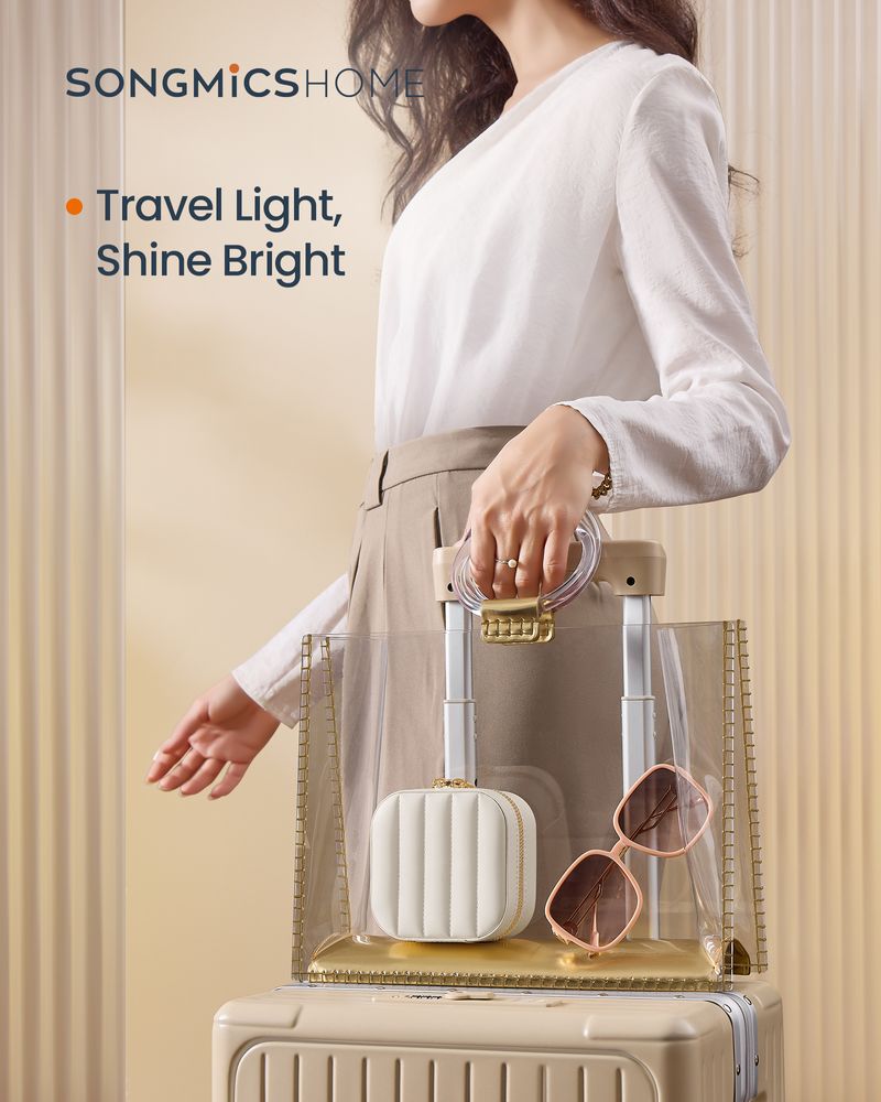 Travel Jewelry Case | Zippered Organizer With Built In Mirror