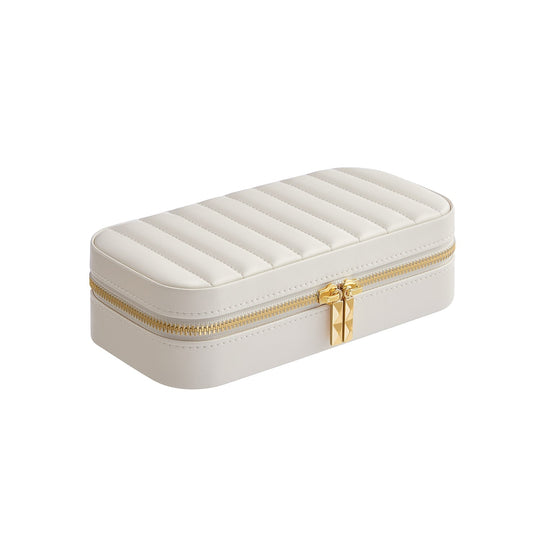 Travel Jewelry Case | Zippered Organizer With Built In Mirror