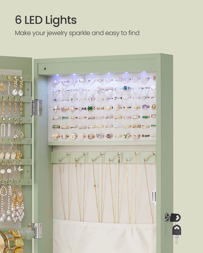 Jewelry Armoire Organizer | Full-Length Mirror Storage
