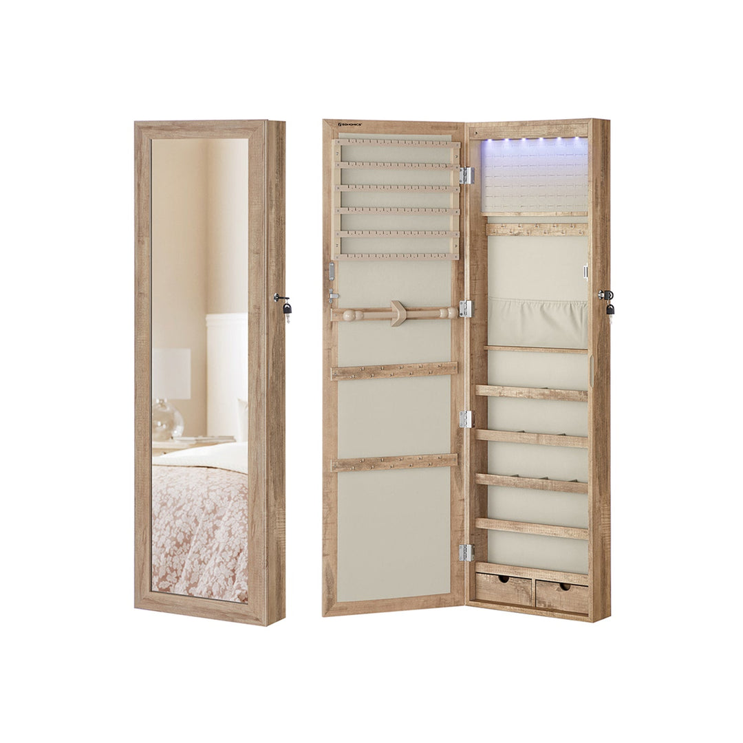 Jewelry Armoire Organizer | Full-Length Mirror Storage