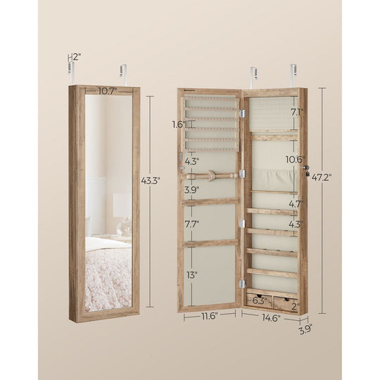 Jewelry Armoire Organizer | Full-Length Mirror Storage
