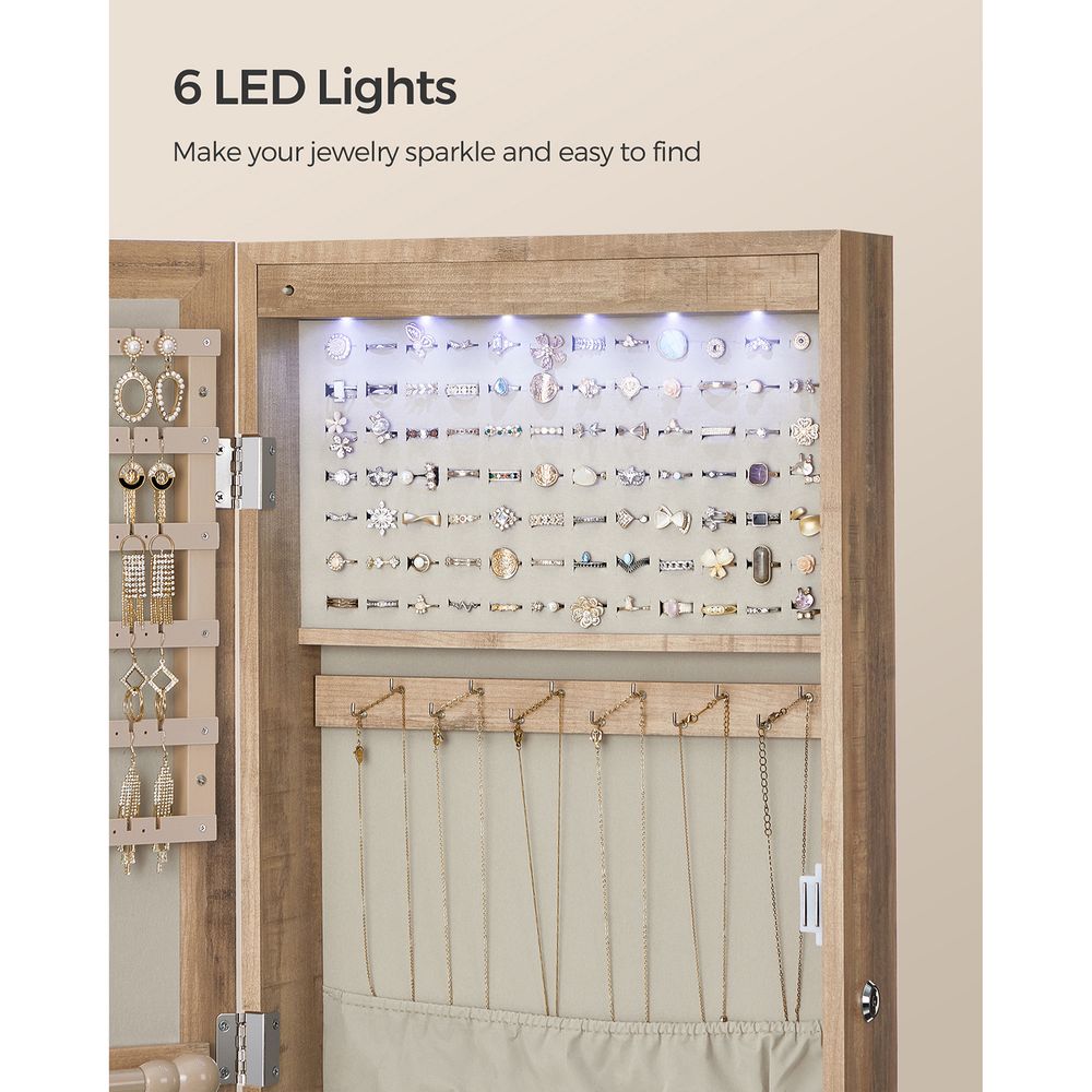Jewelry Armoire Organizer | Full-Length Mirror Storage