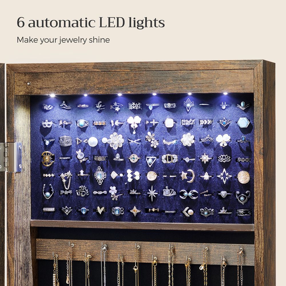 Jewelry Armoire Organizer | Full-Length Mirror Storage
