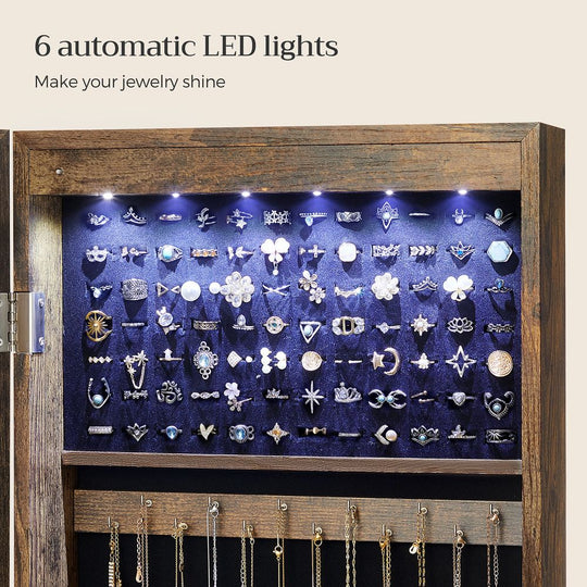 Jewelry Armoire Organizer | Full-Length Mirror Storage