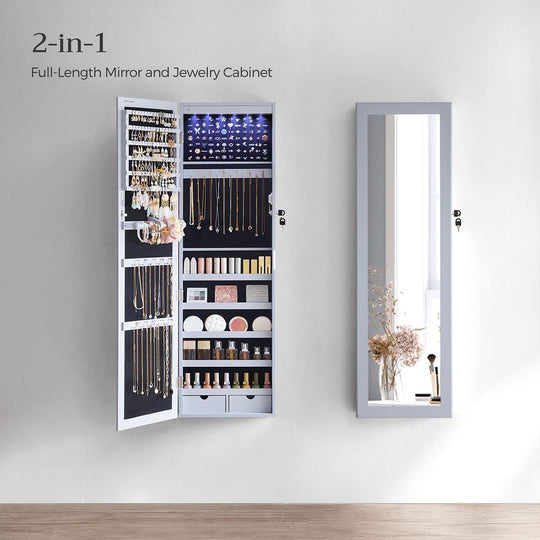 Jewelry Armoire Organizer | Full-Length Mirror Storage