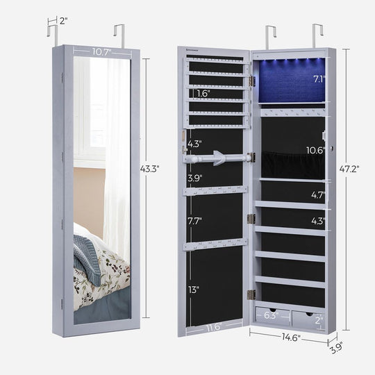 Jewelry Armoire Organizer | Full-Length Mirror Storage