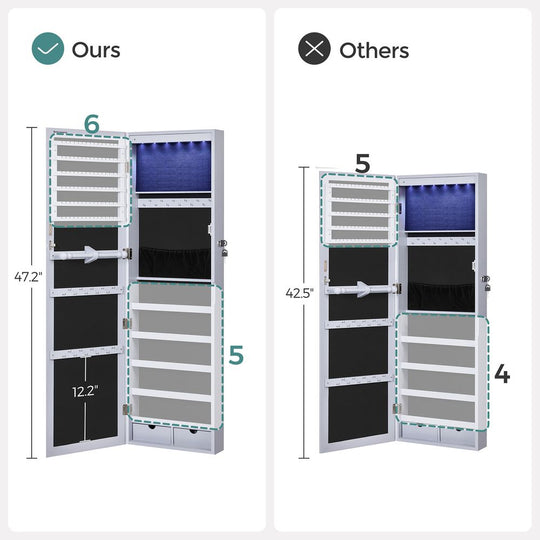Jewelry Armoire Organizer | Full-Length Mirror Storage
