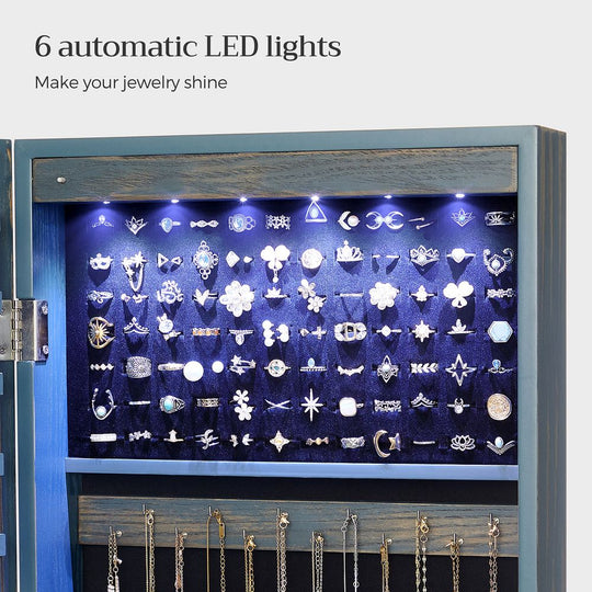 Jewelry Armoire Organizer | Full-Length Mirror Storage