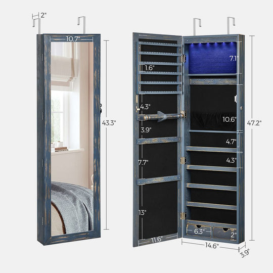Jewelry Armoire Organizer | Full-Length Mirror Storage