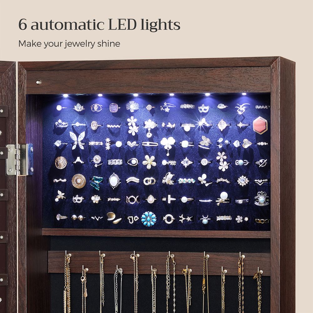 Jewelry Armoire Organizer | Full-Length Mirror Storage