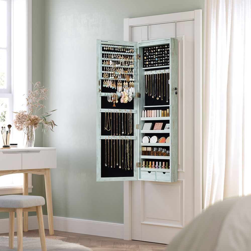 Jewelry Armoire Organizer | Full-Length Mirror Storage
