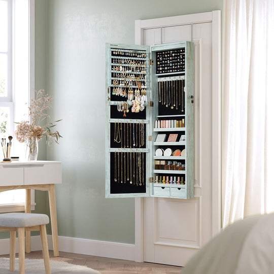 Jewelry Armoire Organizer | Full-Length Mirror Storage