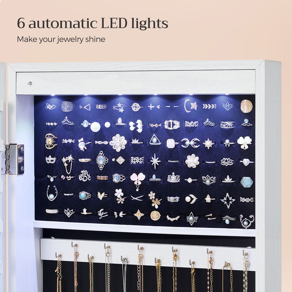 Jewelry Armoire Organizer | Full-Length Mirror Storage