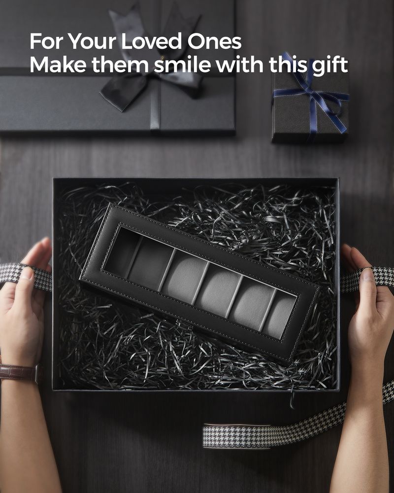 Watch Box Organizer | Glass Lid Display Case With Clasp