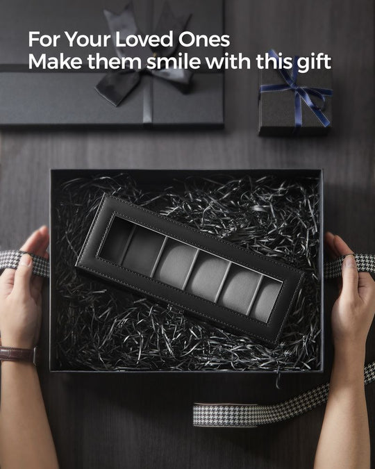 Watch Box Organizer | Glass Lid Display Case With Clasp