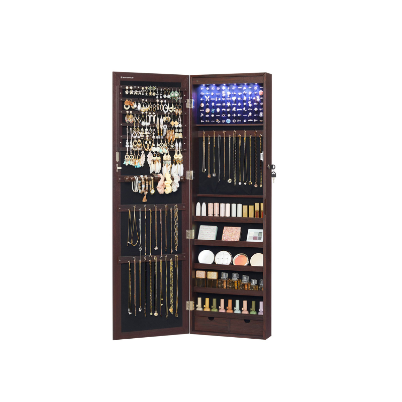 Jewelry Armoire Organizer | Full-Length Mirror Storage