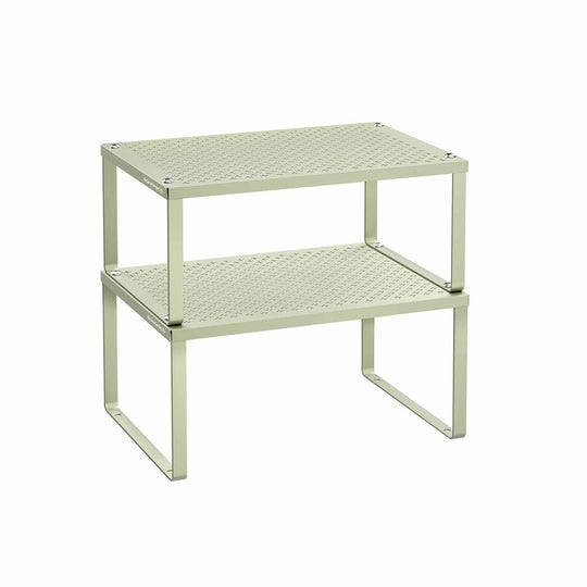 Stackable Cabinet Shelf Organizers | Metal Spice Rack Risers