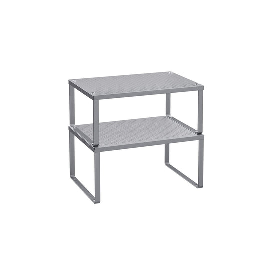 Stackable Cabinet Shelf Organizers | Metal Spice Rack Risers