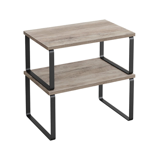 Cabinet Counter Shelves | Set of 2 Kitchen Storage Organizers