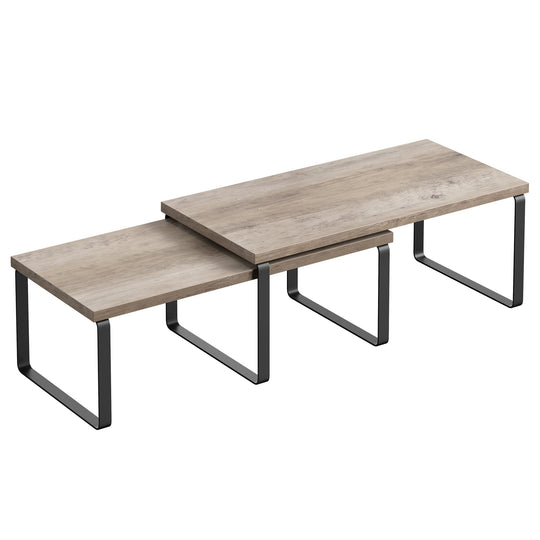 Cabinet Counter Shelves | Set of 2 Kitchen Storage Organizers