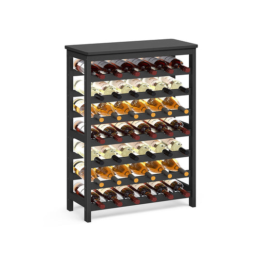 Freestanding Wine Rack | Seven Tier Bottle Storage With Tabletop