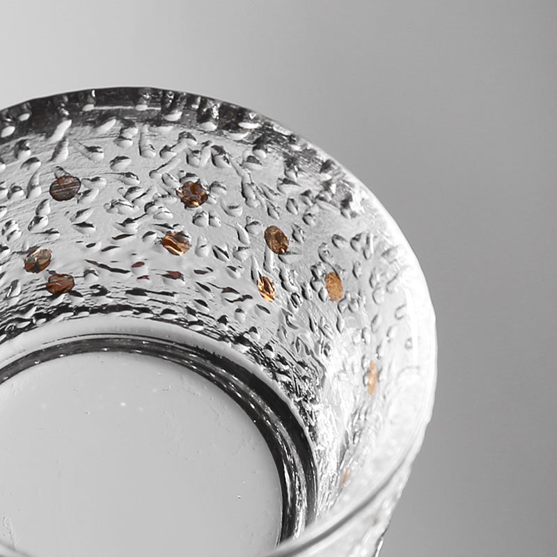 Gilded Whiskey Glass | Textured Japanese Rock Glass Set
