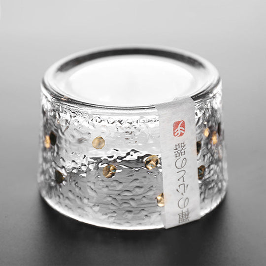 Gilded Whiskey Glass | Textured Japanese Rock Glass Set