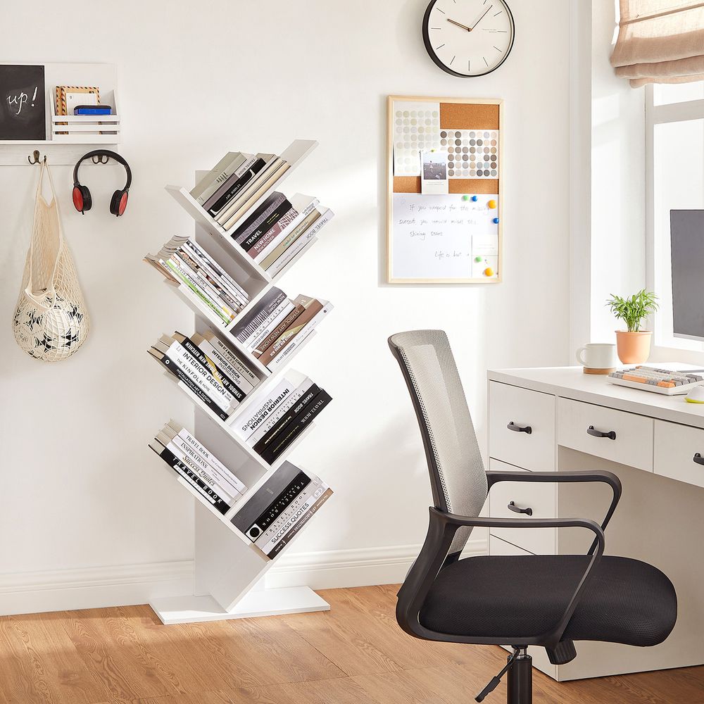 Tree Bookshelf | 9-Tier Space-Saving Corner Bookcase