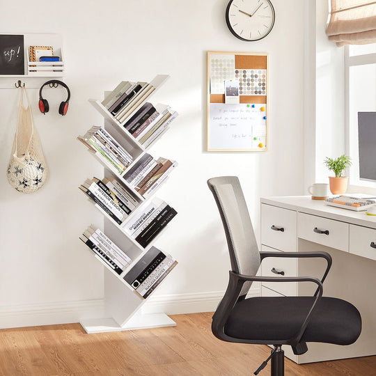 Tree Bookshelf | 9-Tier Space-Saving Corner Bookcase