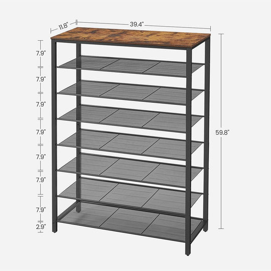 Industrial Shoe Rack | Multi-Tier Shoe Storage