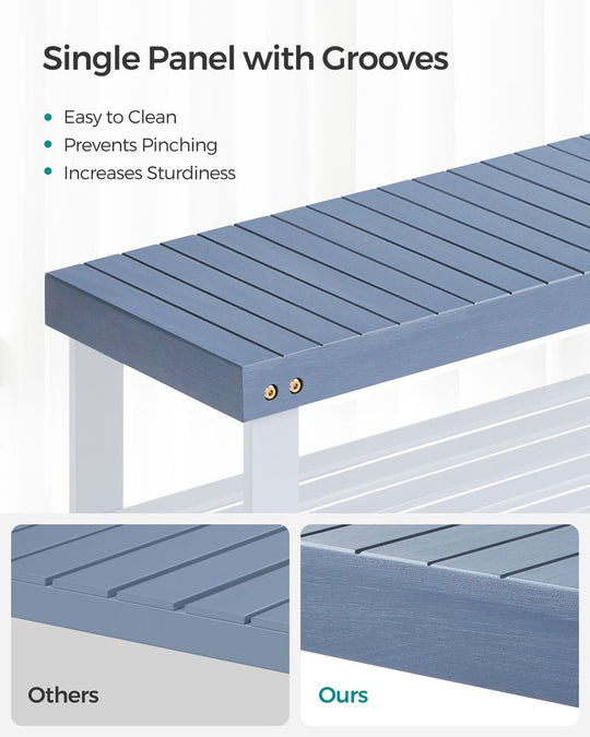 Bamboo Shoe Rack Bench | Three Tier Entryway Storage Seat