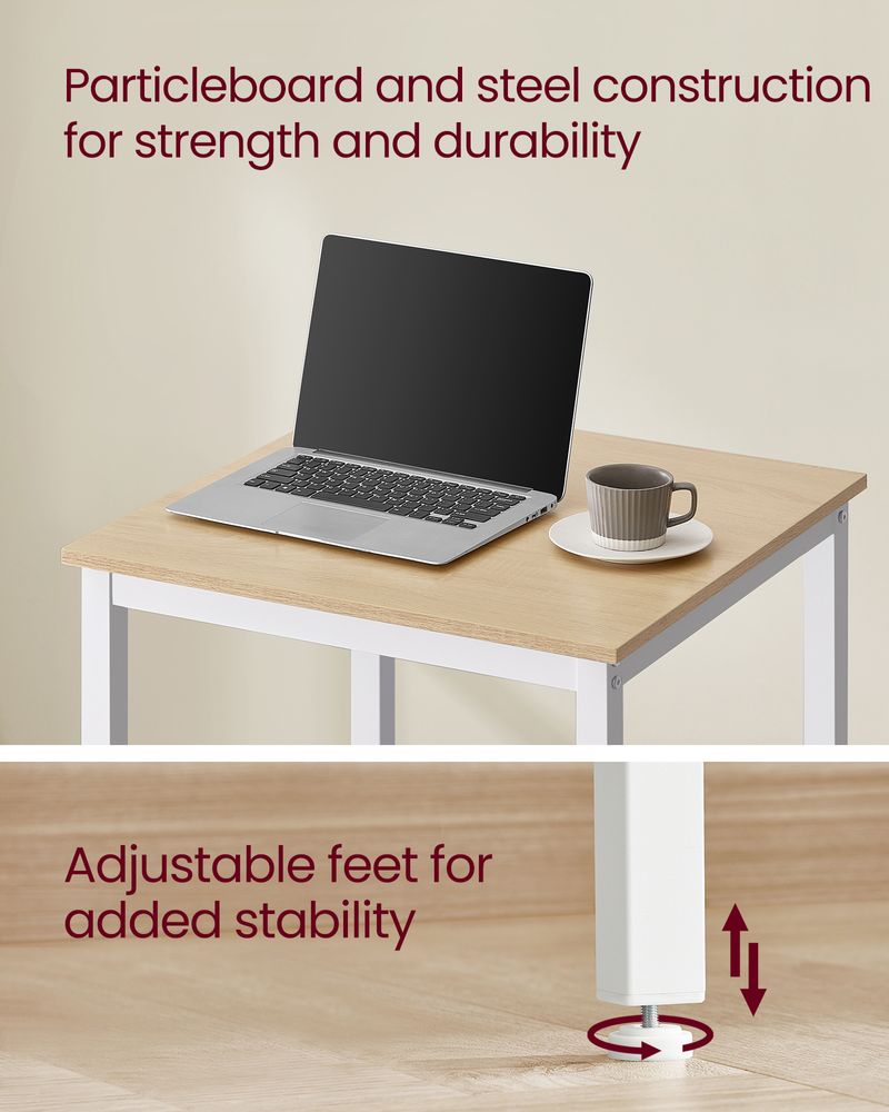 Square High Top Bar Table | Industrial Pub Table With Footrest