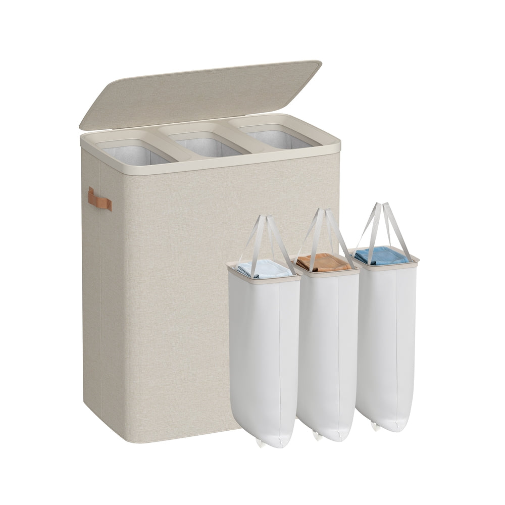 Two-Compartment Laundry Hamper | Lidded Storage with Handles