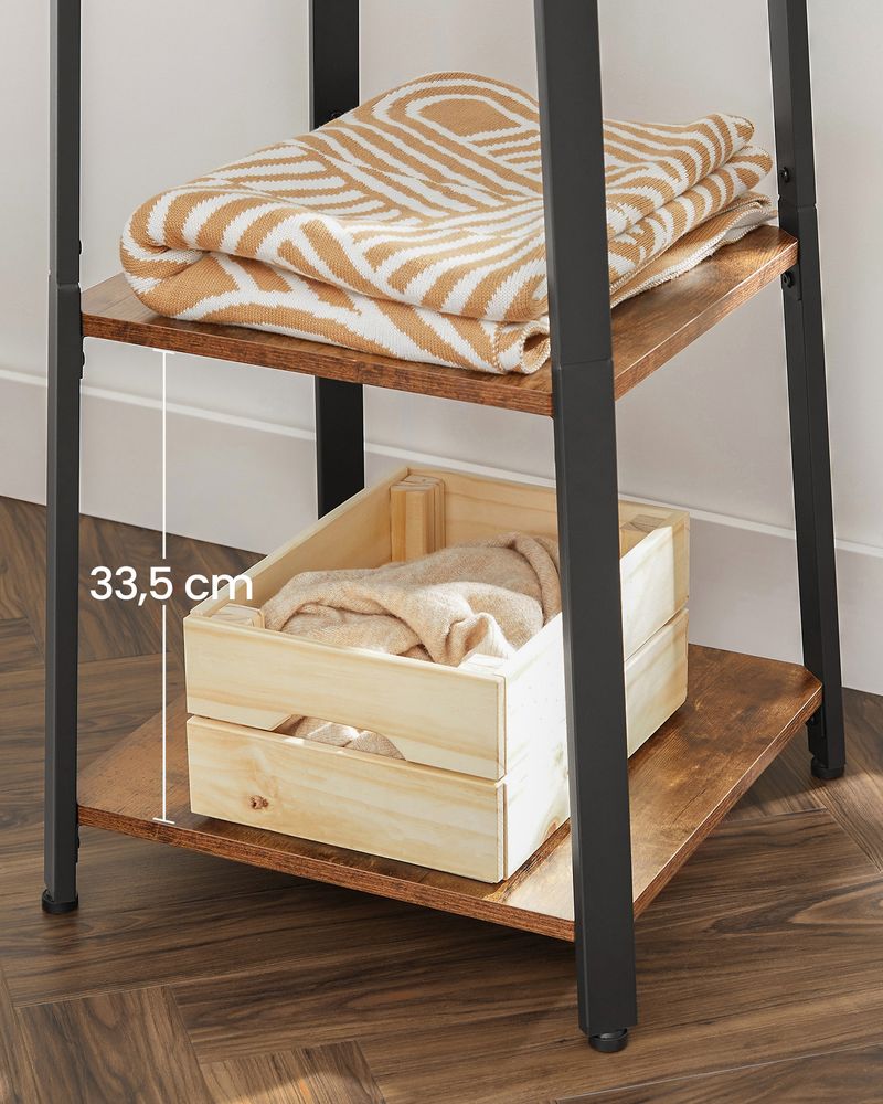 Industrial Coat Stand | Entryway Organizer With Storage Shelves