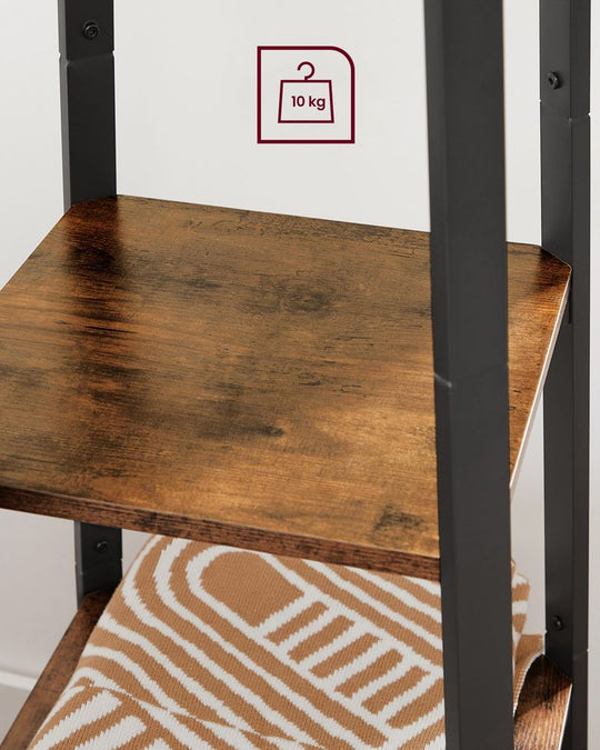 Industrial Coat Stand | Entryway Organizer With Storage Shelves