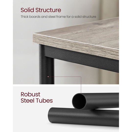 Slim Three Tier End Table | Industrial Side Table With Shelves