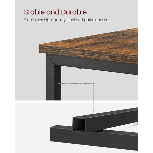 Narrow End Table With Charging Station | Two Drawers And Open Shelf