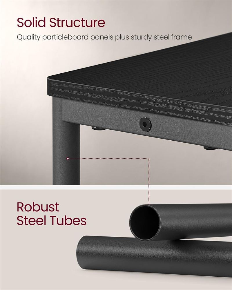 Narrow Side Table | 3-Tier Design With Charging Station