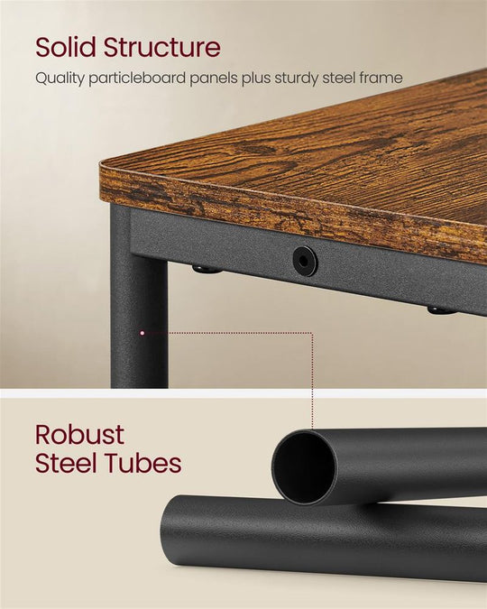 Narrow Side Table | 3-Tier Design With Charging Station