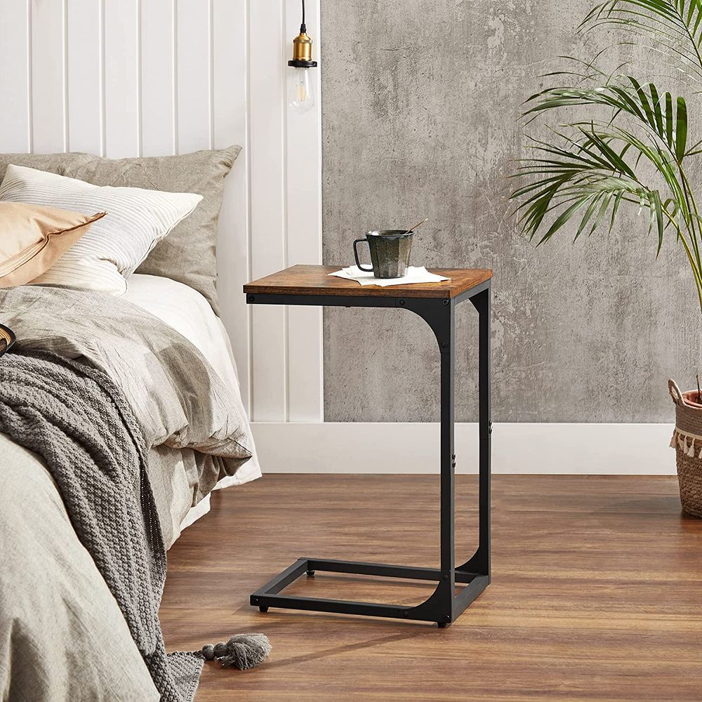 C-Shaped End Table | Slim Sofa and Bed Side Table