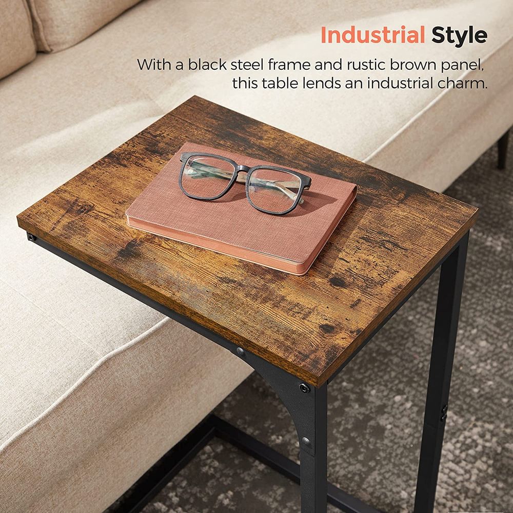 C-Shaped End Table | Slim Sofa and Bed Side Table