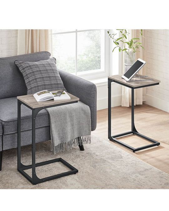 C-Shaped End Table | Slim Sofa and Bed Side Table