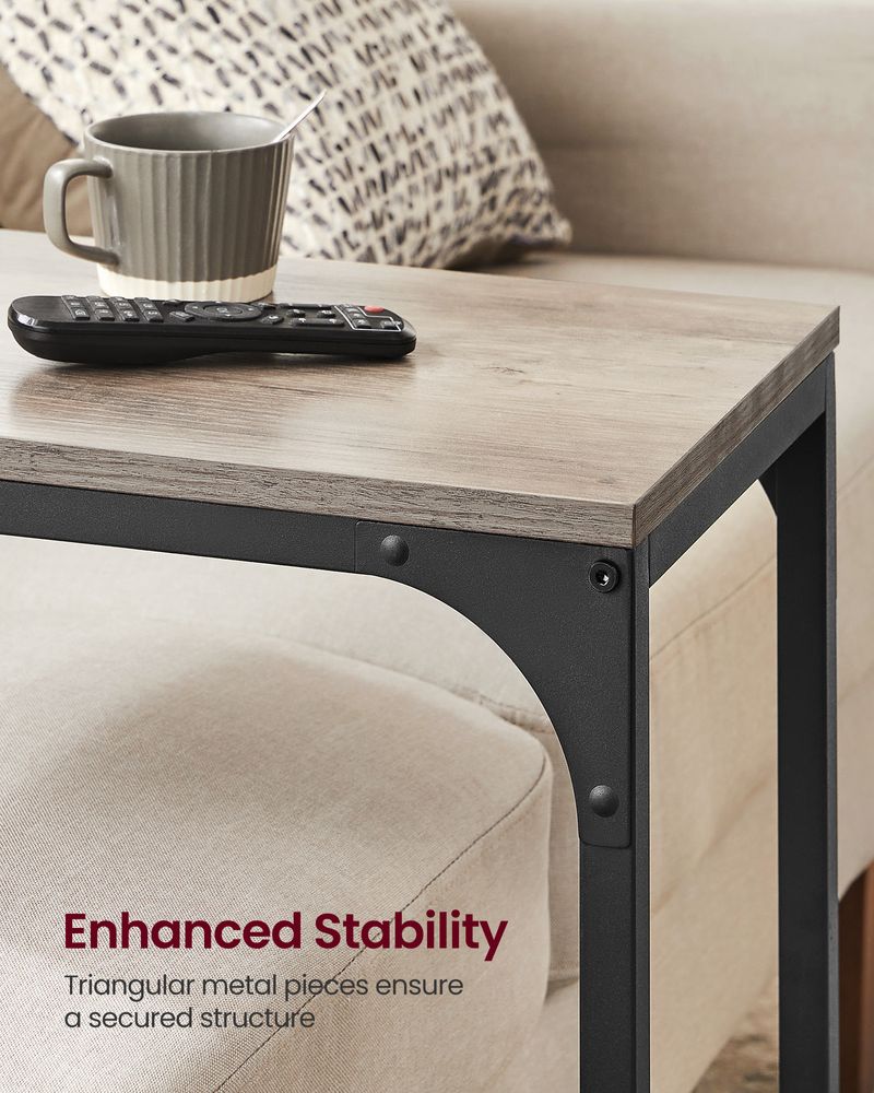 C-Shaped End Table | Slim Sofa and Bed Side Table