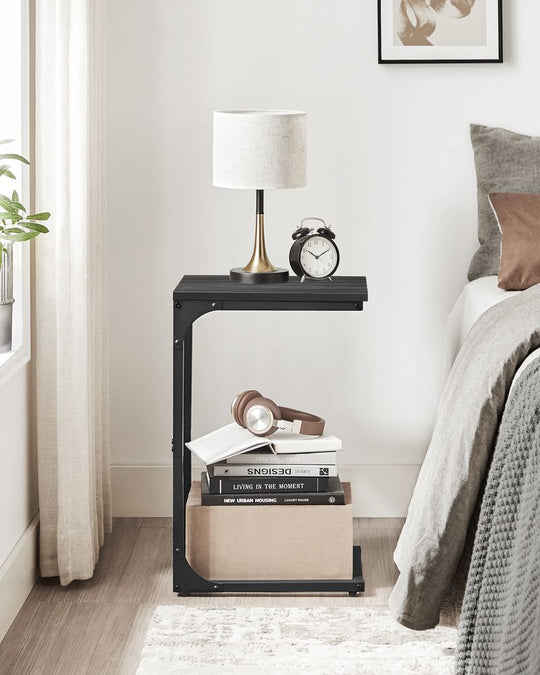 C-Shaped End Table | Slim Sofa and Bed Side Table
