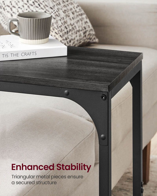 C-Shaped End Table | Slim Sofa and Bed Side Table