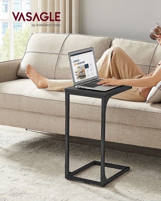 C-Shaped End Table | Slim Sofa and Bed Side Table